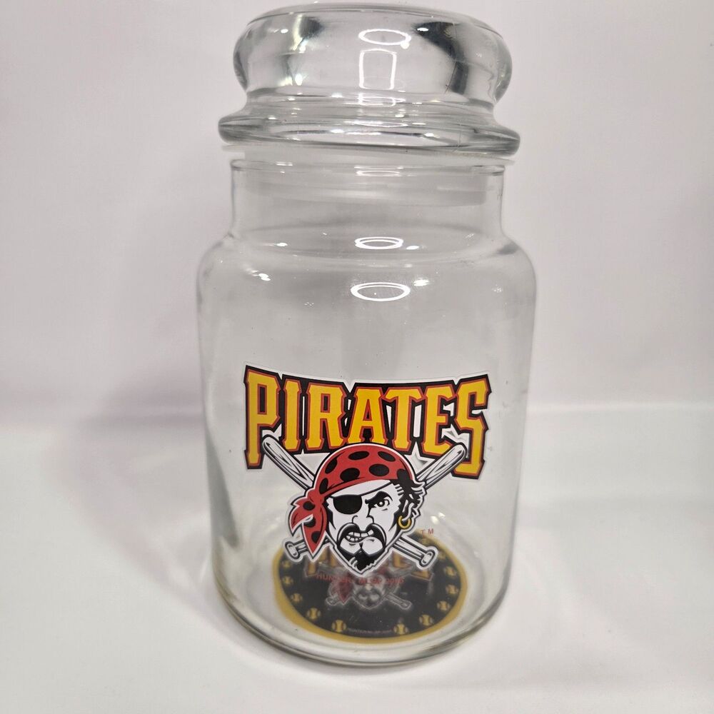 Pittsburg Pirates Clear Glass Storage Jar MLB